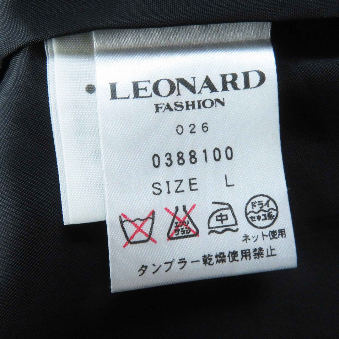 LEONARD FASHION coat 0388100 Outer: 60% wool, Outer: 40% silk, Part: 100% wool, Filling: 100% polyester, Lining: 100% cupra Multi Women L Used Authentic