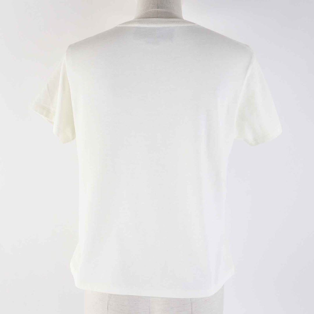 GUCCI Short sleeve T-shirt 644674 Outer material: 100% cotton Ivory black Women XS Used Authentic