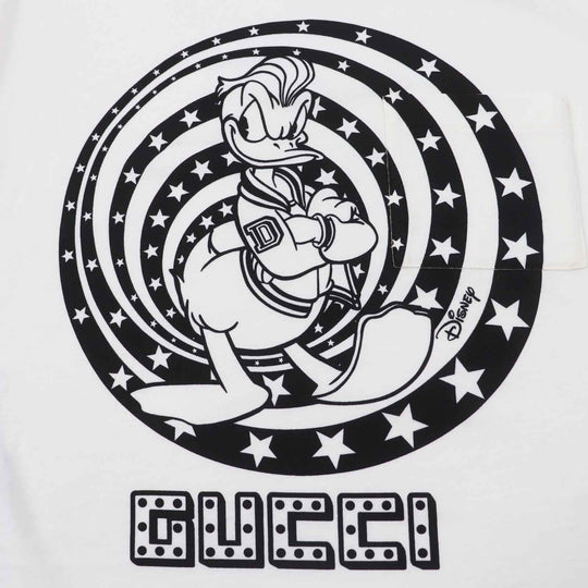 GUCCI Short sleeve T-shirt 644674 Outer material: 100% cotton Ivory black Women XS Used Authentic