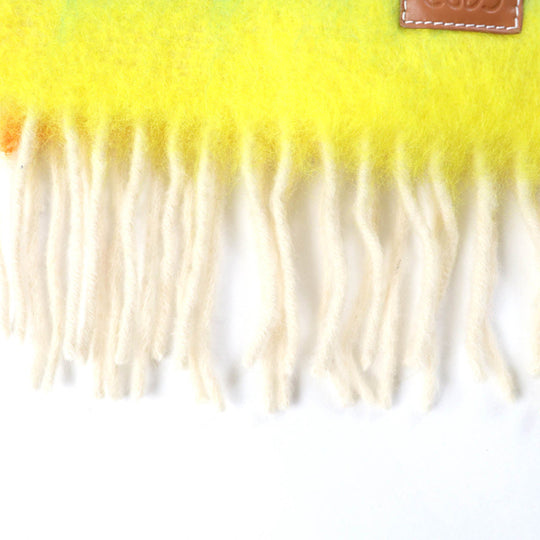 LOEWE Scarf Main: 50% mohair, Main: 48% wool, Main: 2% nutria Multi striped scarf Women Used Authentic