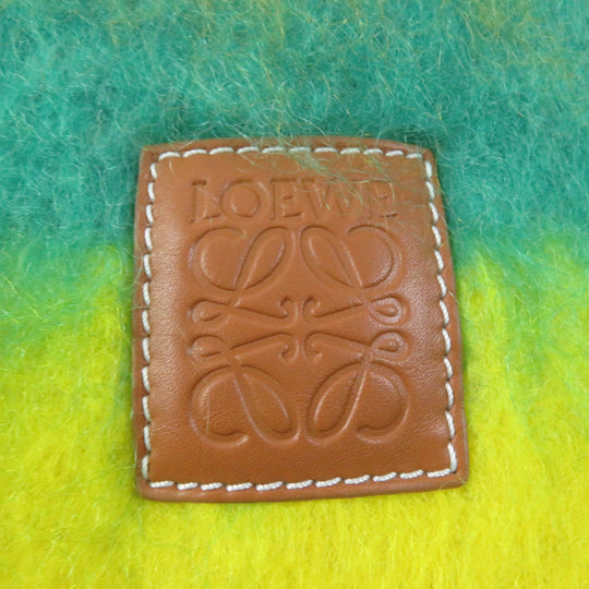 LOEWE Scarf Main: 50% mohair, Main: 48% wool, Main: 2% nutria Multi striped scarf Women Used Authentic