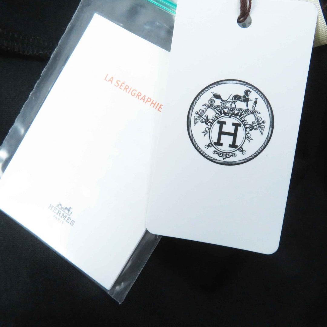 HERMES Short sleeve T-shirt 3H4611DL Main: 100% cotton black Do Re Boucles Women 34 Used Authentic