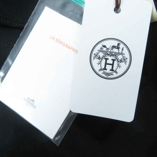 HERMES Short sleeve T-shirt 3H4611DL Main: 100% cotton black Do Re Boucles Women 34 Used Authentic