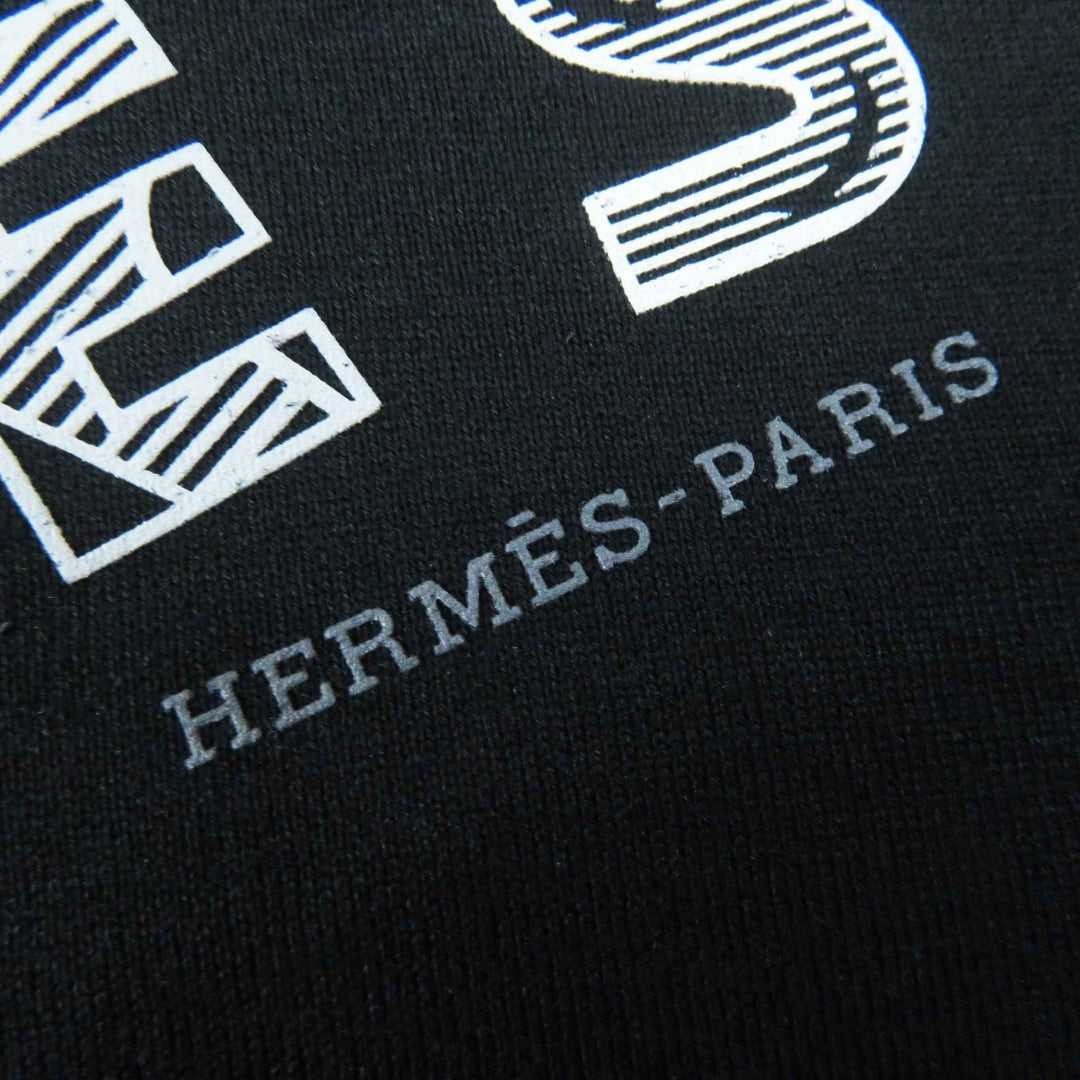 HERMES Short sleeve T-shirt 3H4611DL Main: 100% cotton black Do Re Boucles Women 34 Used Authentic