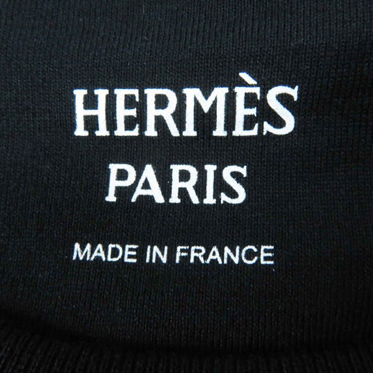 HERMES Short sleeve T-shirt 3H4611DL Main: 100% cotton black Do Re Boucles Women 34 Used Authentic