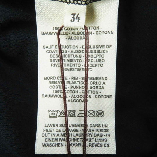 HERMES Short sleeve T-shirt 3H4611DL Main: 100% cotton black Do Re Boucles Women 34 Used Authentic