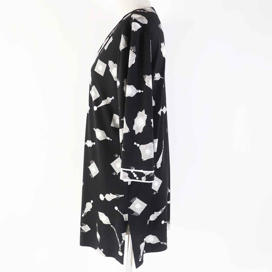 LEONARD FASHION tops 0159201 Main: 65% acetate, Main: 35% polyester Black White Women 38 Used Authentic