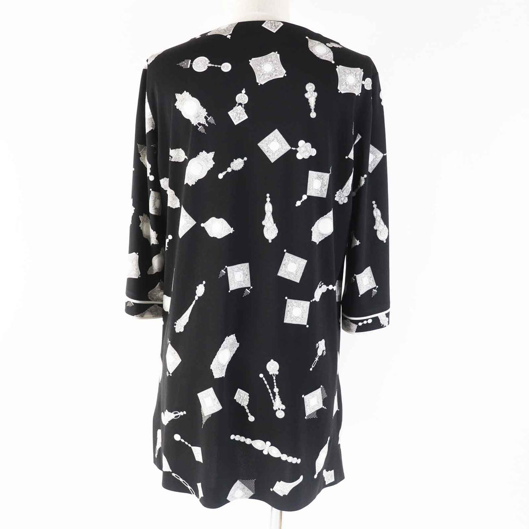 LEONARD FASHION tops 0159201 Main: 65% acetate, Main: 35% polyester Black White Women 38 Used Authentic