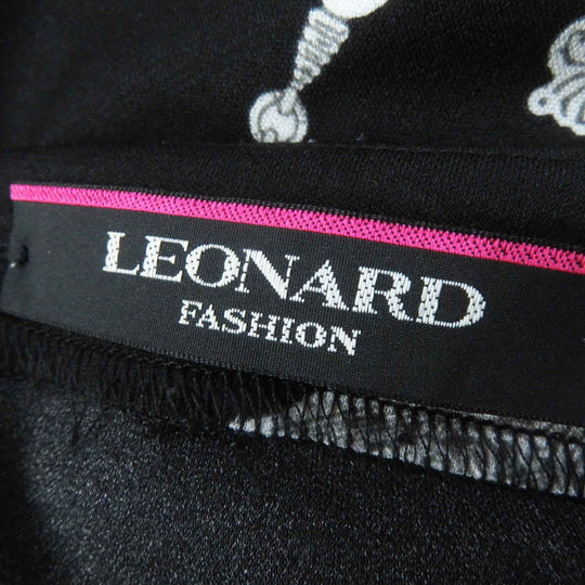 LEONARD FASHION tops 0159201 Main: 65% acetate, Main: 35% polyester Black White Women 38 Used Authentic