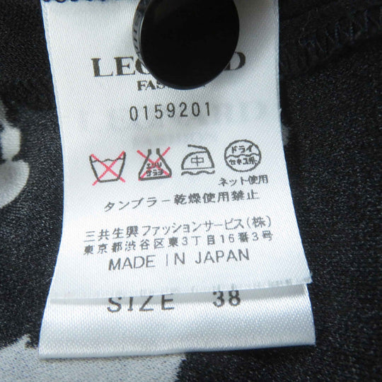 LEONARD FASHION tops 0159201 Main: 65% acetate, Main: 35% polyester Black White Women 38 Used Authentic