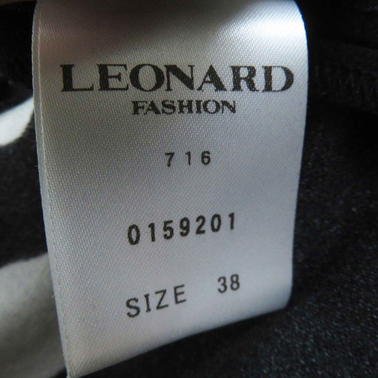 LEONARD FASHION tops 0159201 Main: 65% acetate, Main: 35% polyester Black White Women 38 Used Authentic