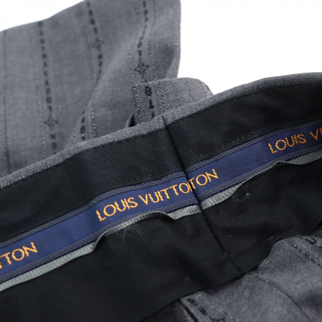 LOUIS VUITTON Pants HQFP9W Outer: 86% wool, Outer: 14% cotton, Lining: 100% cotton Gray type mens 48 Used Authentic