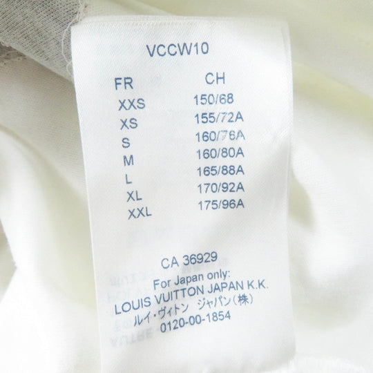 LOUIS VUITTON Short sleeve T-shirt FEBB93 Main: 100% cotton, Part: 100% polyester White mulch Women XS Used Authentic