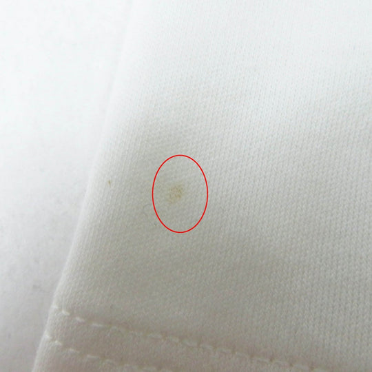 LOUIS VUITTON Short sleeve T-shirt FEBB93 Main: 100% cotton, Part: 100% polyester White mulch Women XS Used Authentic