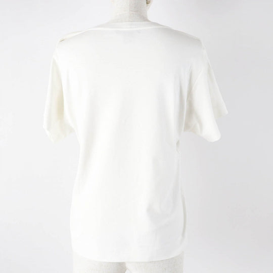 LOUIS VUITTON Short sleeve T-shirt FEBB93 Main: 100% cotton, Part: 100% polyester White mulch Women XS Used Authentic
