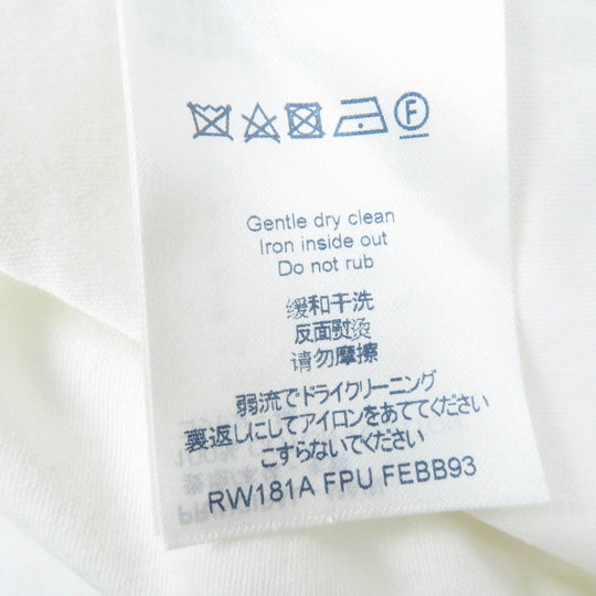 LOUIS VUITTON Short sleeve T-shirt FEBB93 Main: 100% cotton, Part: 100% polyester White mulch Women XS Used Authentic
