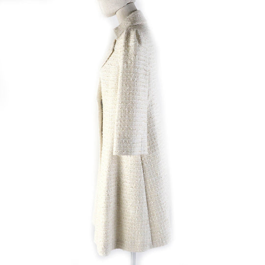FOXEY coat 40544 Outer material: 70% cotton, Outer material: 21% rayon, Outer material: 9% nylon, Lining: 100% cupra Ivory Dress Miss Edinburgh Women 42 Used Authentic
