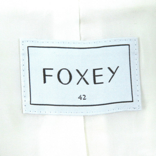 FOXEY coat 40544 Outer material: 70% cotton, Outer material: 21% rayon, Outer material: 9% nylon, Lining: 100% cupra Ivory Dress Miss Edinburgh Women 42 Used Authentic