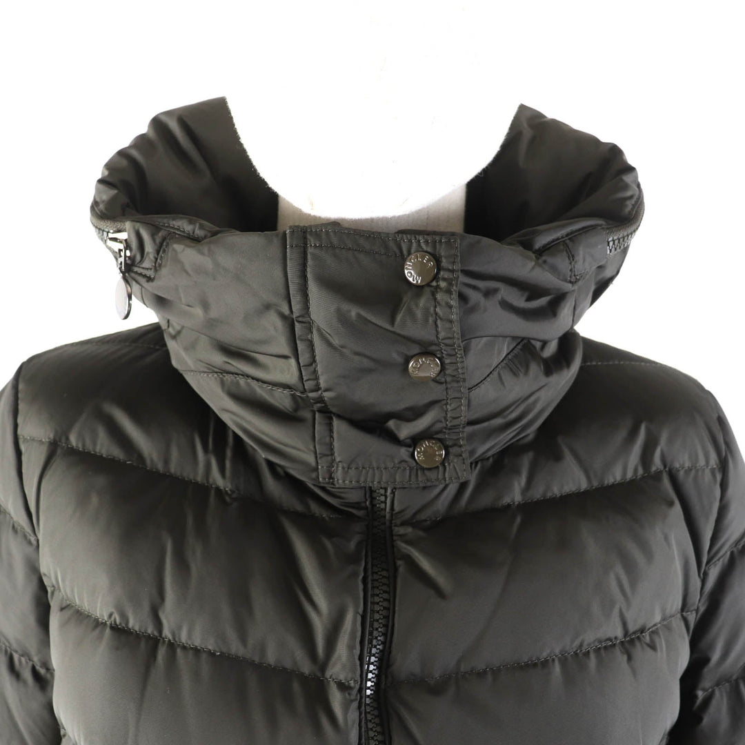 MONCLER Down jacket Main: 100% polyamide (nylon), Filling: 90% down, Filling: 10% feather khaki FLAMME Women ‚O Used Authentic