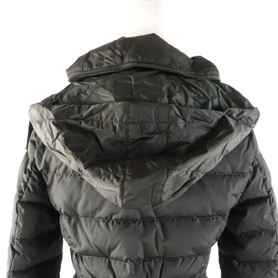 MONCLER Down jacket Main: 100% polyamide (nylon), Filling: 90% down, Filling: 10% feather khaki FLAMME Women ‚O Used Authentic