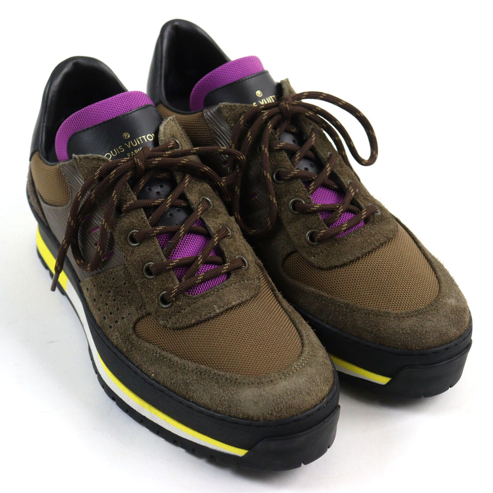 LOUIS VUITTON sneakers Main: suede leather, part: Brown type mens 6 Used Authentic