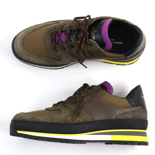 LOUIS VUITTON sneakers Main: suede leather, part: Brown type mens 6 Used Authentic