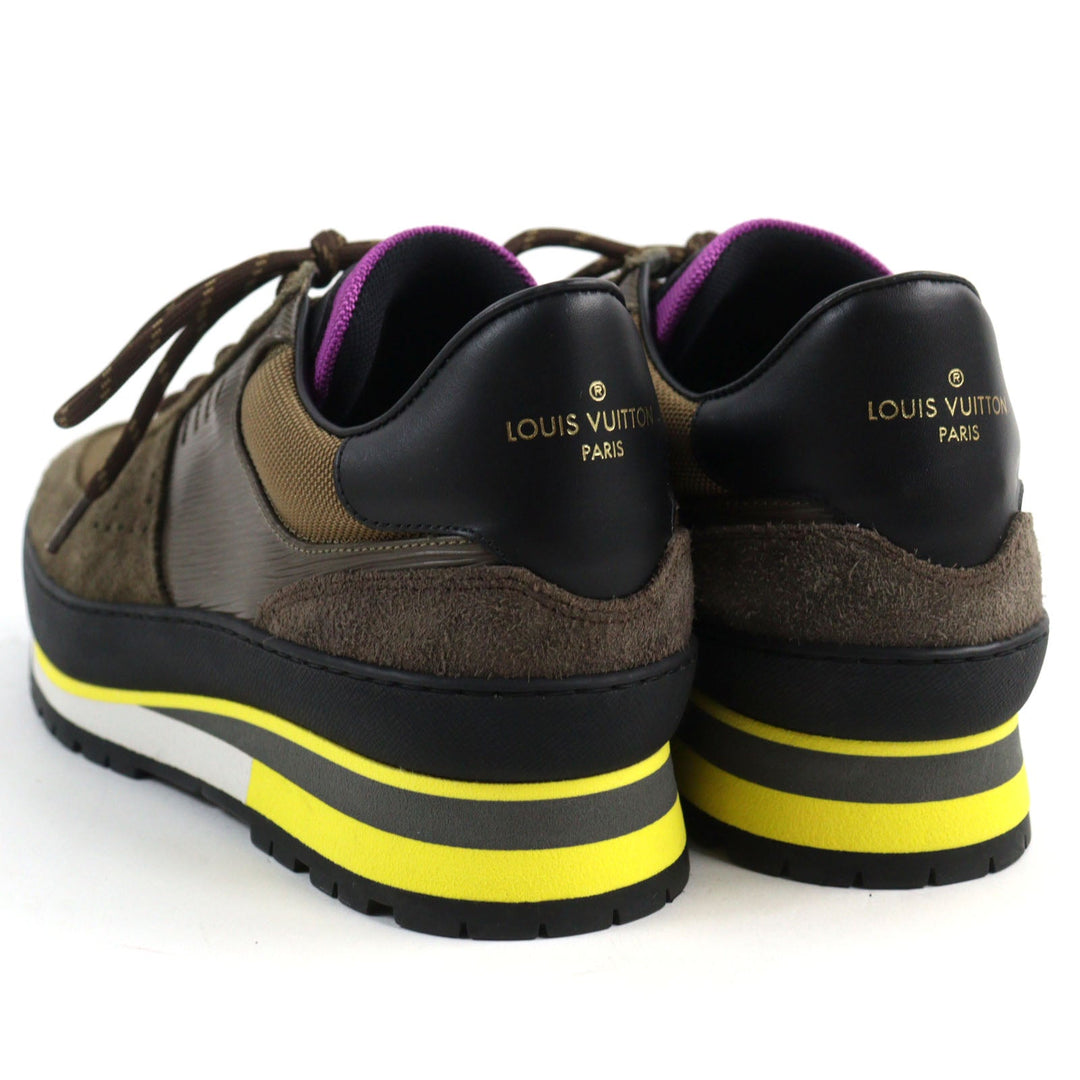 LOUIS VUITTON sneakers Main: suede leather, part: Brown type mens 6 Used Authentic