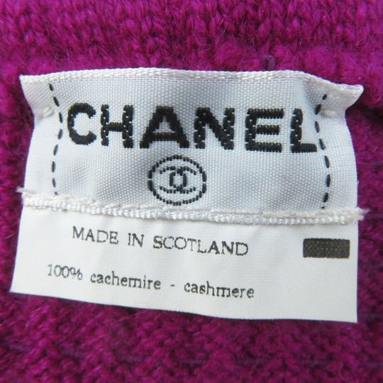 CHANEL gloves Main: 100% cashmere purple Women Used Authentic