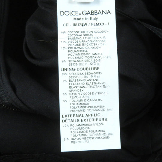 DOLCE&GABBANA one piece Outer: 74% cotton, Outer: 11% rayon, Outer: 10% nylon, Outer: 5% silk, Lining: 85% silk Beige black Women 38 Used Authentic