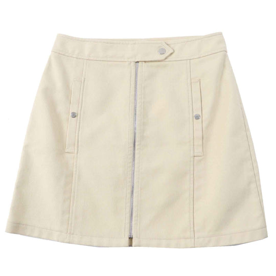 HERMES skirt Main: 99% cotton, Main: 1% polyurethane beige Women 38 Used Authentic