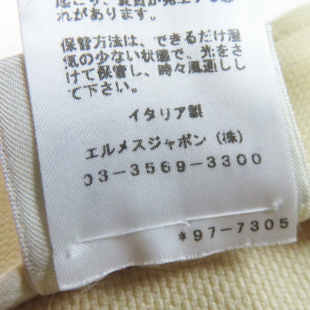 HERMES skirt Main: 99% cotton, Main: 1% polyurethane beige Women 38 Used Authentic