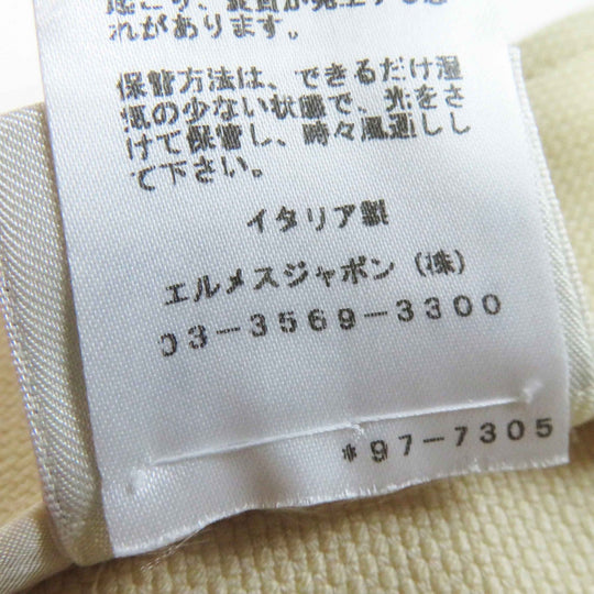 HERMES skirt Main: 99% cotton, Main: 1% polyurethane beige Women 38 Used Authentic