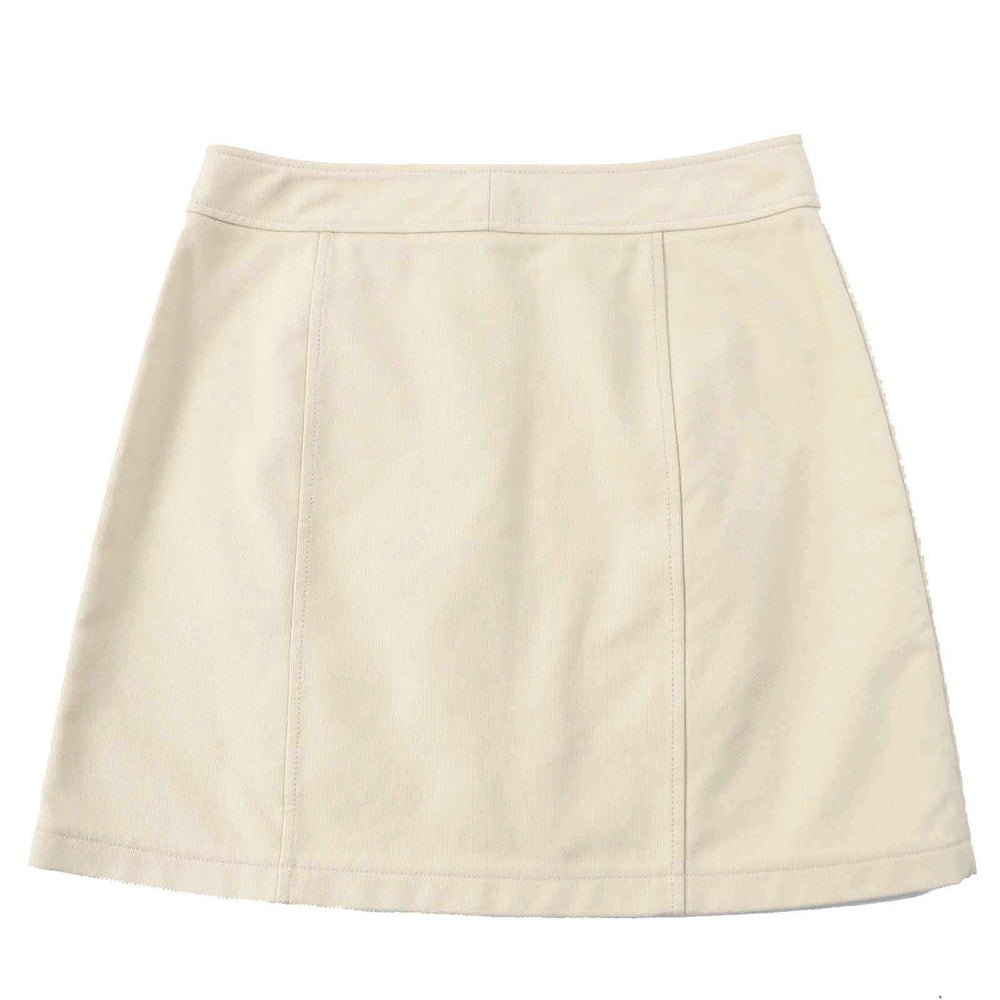 HERMES skirt Main: 99% cotton, Main: 1% polyurethane beige Women 38 Used Authentic