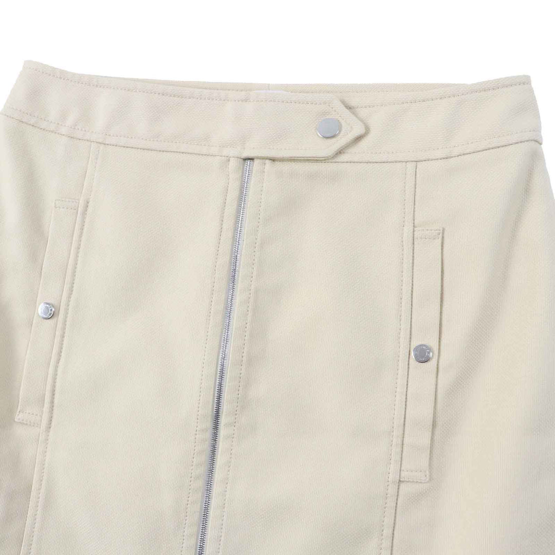 HERMES skirt Main: 99% cotton, Main: 1% polyurethane beige Women 38 Used Authentic