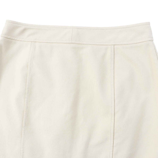 HERMES skirt Main: 99% cotton, Main: 1% polyurethane beige Women 38 Used Authentic