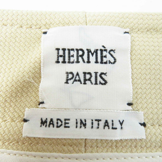 HERMES skirt Main: 99% cotton, Main: 1% polyurethane beige Women 38 Used Authentic