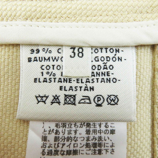 HERMES skirt Main: 99% cotton, Main: 1% polyurethane beige Women 38 Used Authentic