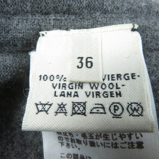 HERMES one piece Main: 100% wool gray Women 36 Used Authentic