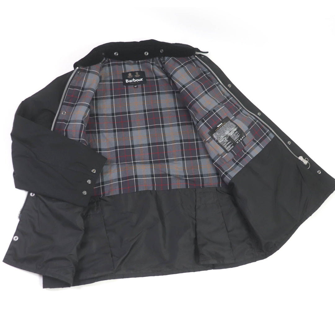 Barbour Coverall 232MWX1679 cotton black OS WAX BEDALE mens 42 Used Authentic