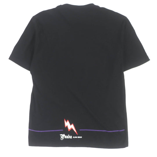 PRADA Short sleeve T-shirt UJN317 Main: 100% cotton black mens S Used Authentic