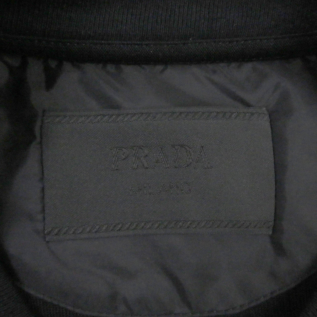 PRADA Short sleeve T-shirt UJN317 Main: 100% cotton black mens S Used Authentic