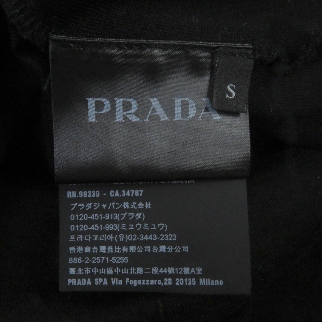 PRADA Short sleeve T-shirt UJN317 Main: 100% cotton black mens S Used Authentic