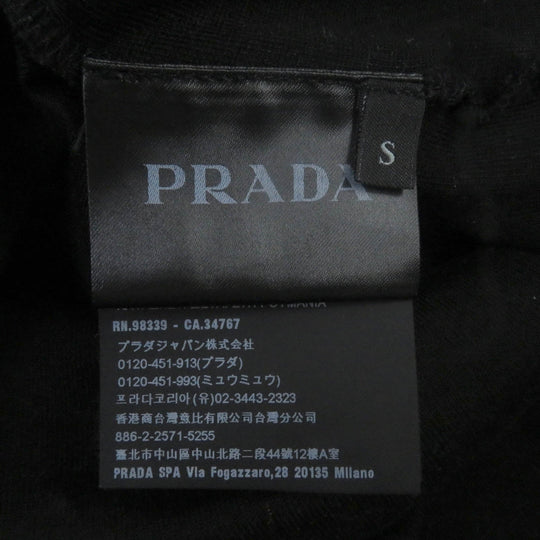 PRADA Short sleeve T-shirt UJN317 Main: 100% cotton black mens S Used Authentic