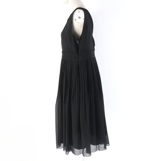 FOXEY one piece 37822 Main: 100% silk, Lining: 100% silk black Women 40 Used Authentic