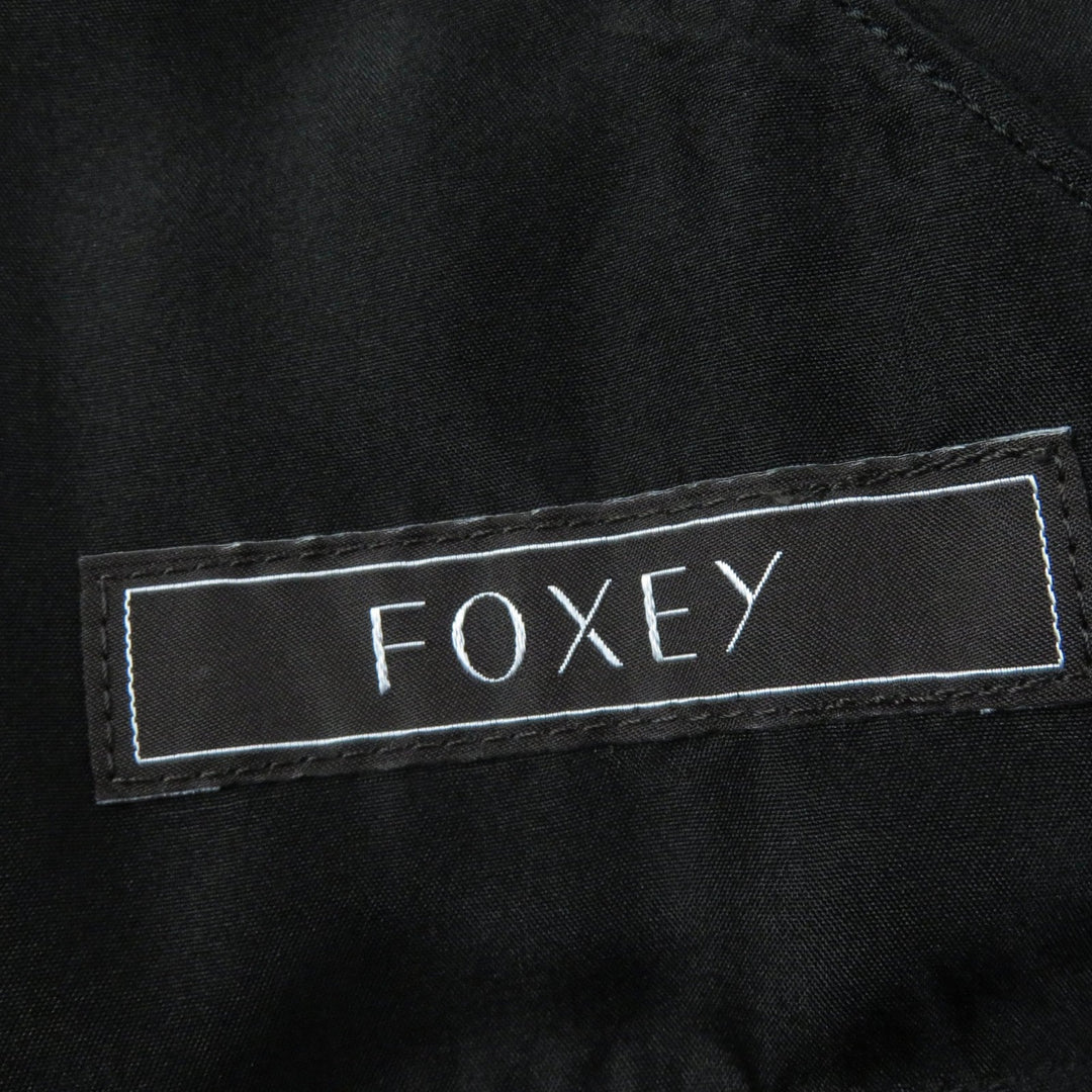 FOXEY one piece 37822 Main: 100% silk, Lining: 100% silk black Women 40 Used Authentic