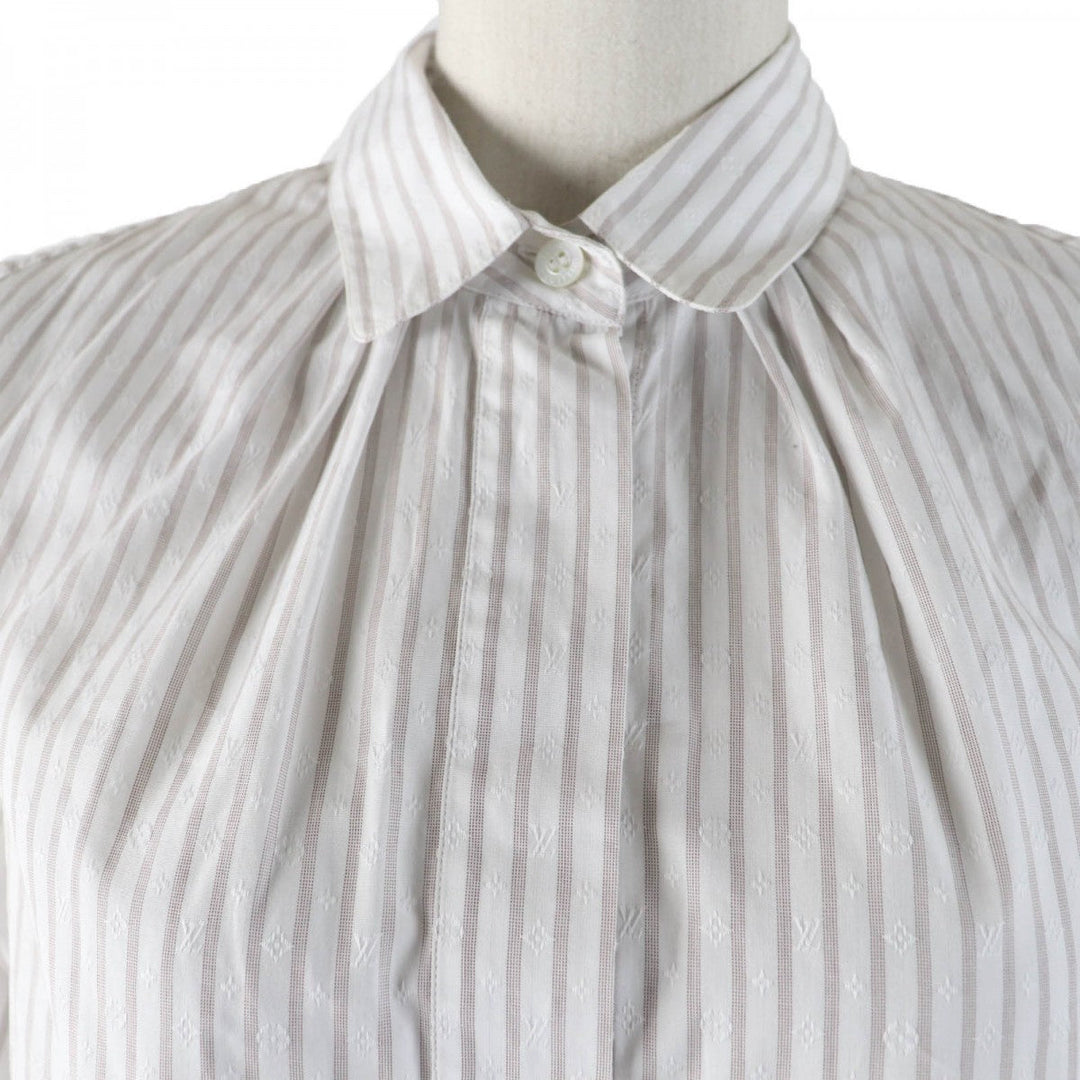 LOUIS VUITTON Long sleeve shirt Main: 100% cotton Light brown type Women 36 Used Authentic