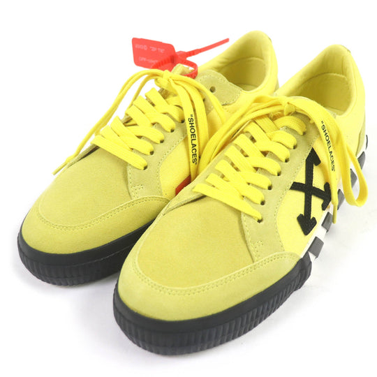 OFF-WHITE Low cut sneakers Main: suede leather, Main: canvas Yellow black mens 42 Used Authentic