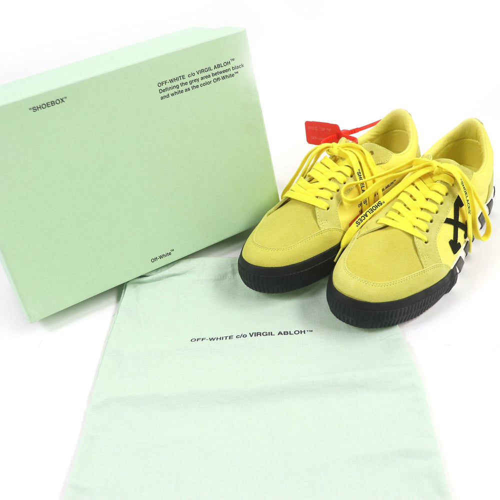 OFF-WHITE Low cut sneakers Main: suede leather, Main: canvas Yellow black mens 42 Used Authentic