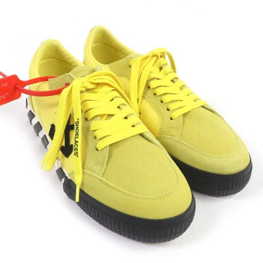 OFF-WHITE Low cut sneakers Main: suede leather, Main: canvas Yellow black mens 42 Used Authentic