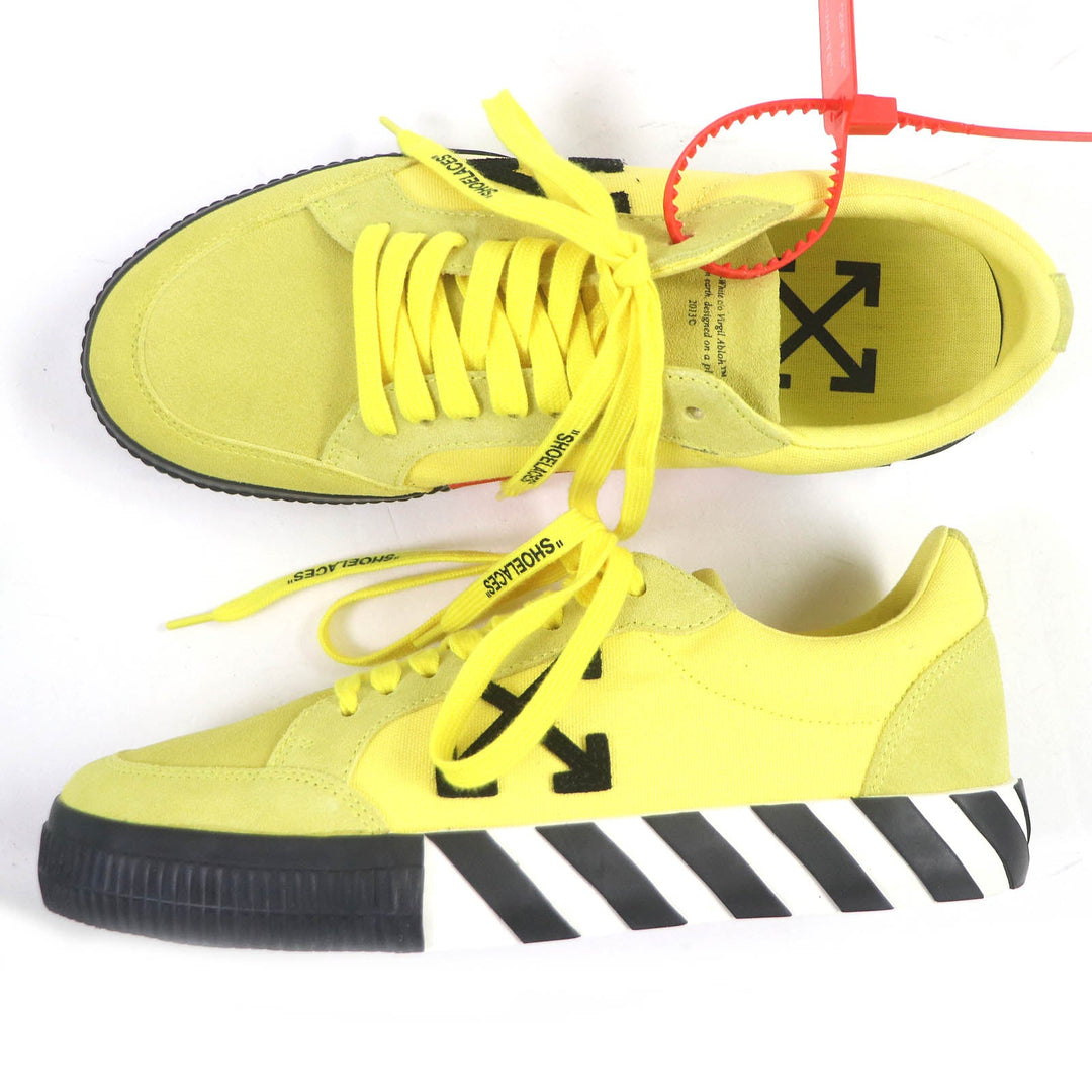 OFF-WHITE Low cut sneakers Main: suede leather, Main: canvas Yellow black mens 42 Used Authentic